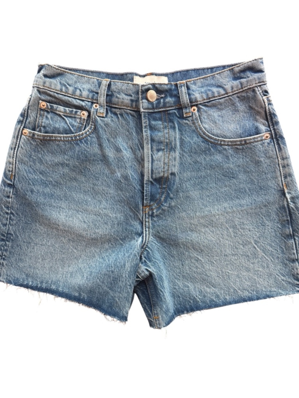Triarchy High-Rise Cut-Off Denim Shorts Size 26 Sustainable